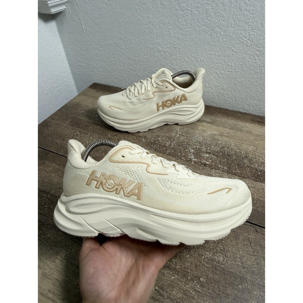 Hoka One One Clifton 10 Vanilla Birch 1162050 VCH Women's New Size 11D Wide